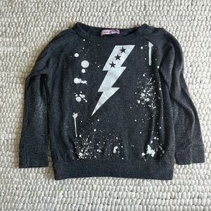 Play six lightning bolt star charcoal sweatshirt